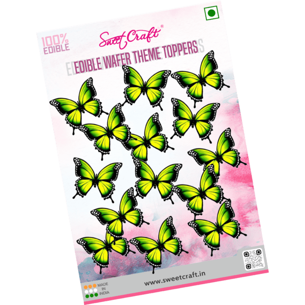 Edible Wafer Butterfly Pre Cuts (Parrot Green)