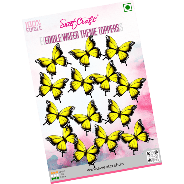 Edible Wafer Butterfly Pre Cuts (Yellow)