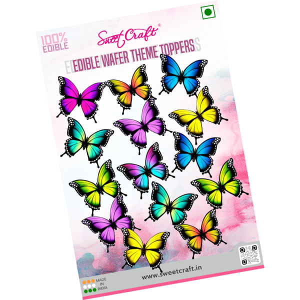 Edible Wafer Butterfly Pre Cuts (Multicolor)