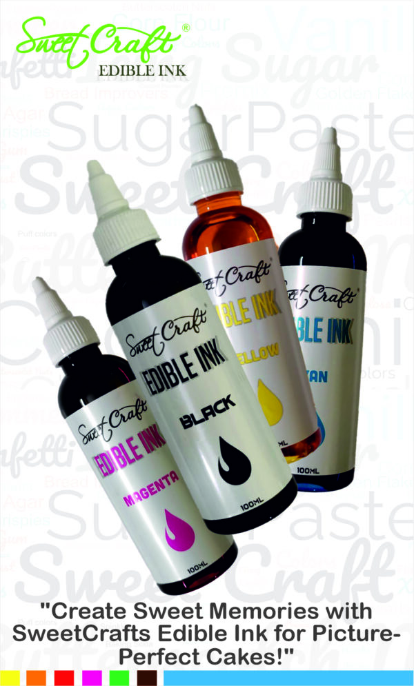 Edible Ink Set  (CMYK) 100ml x 4
