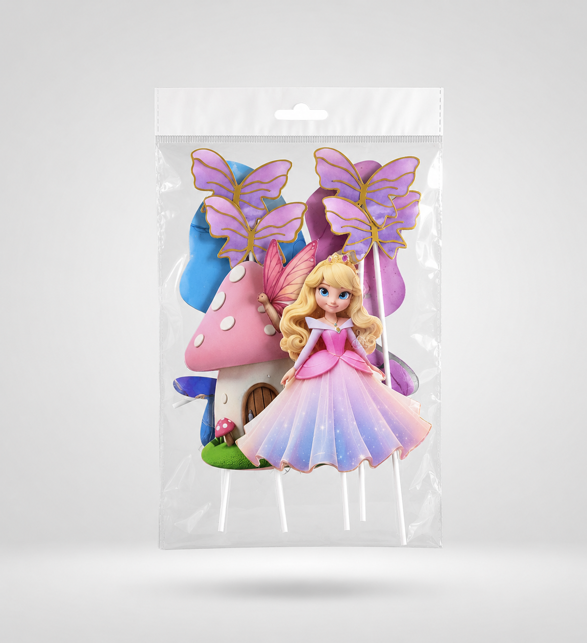 Premium Fairytale Theme Paper Cake Toppers (Ready to Use)