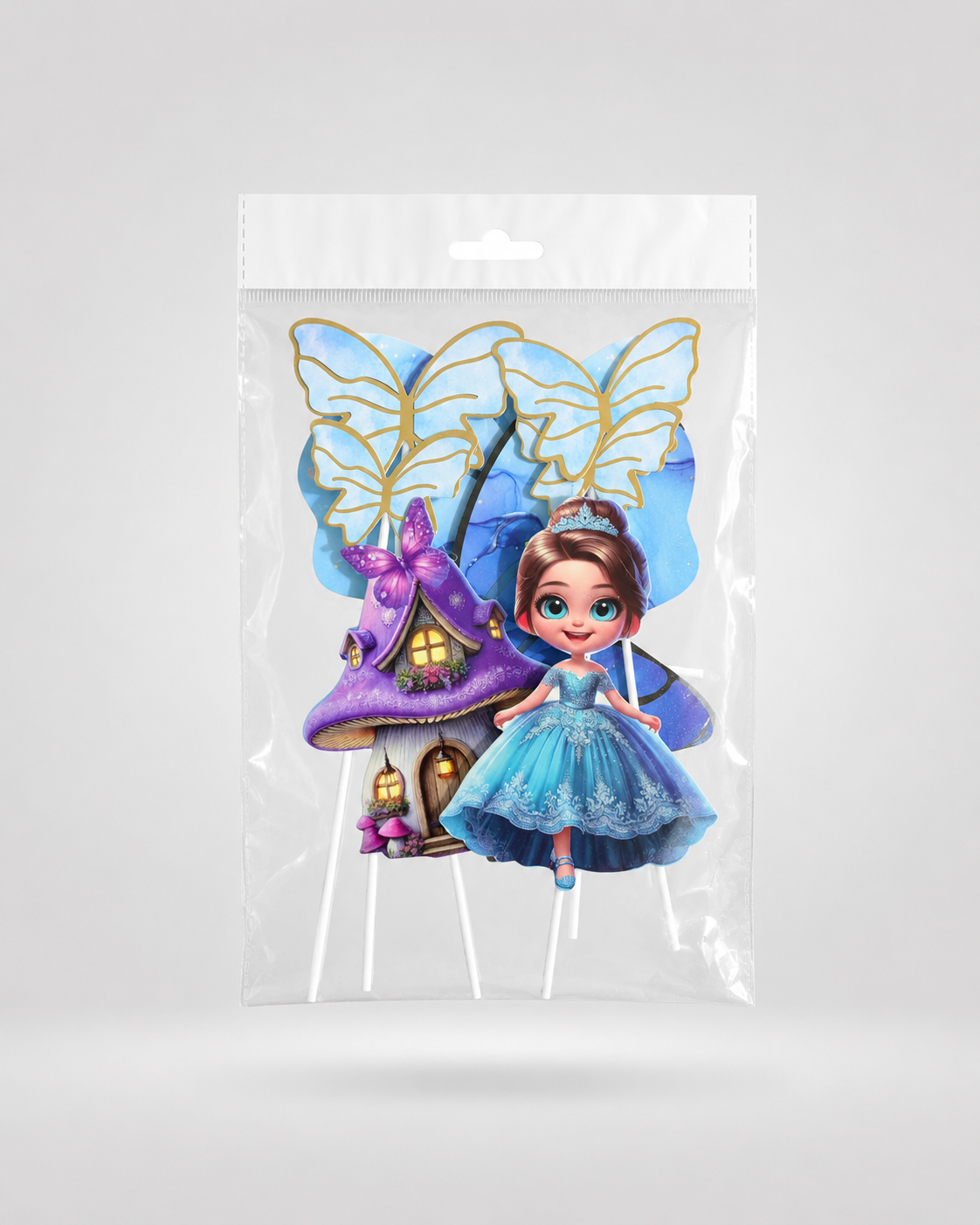 Premium Fairytale Theme Paper Cake Toppers (Ready to Use)