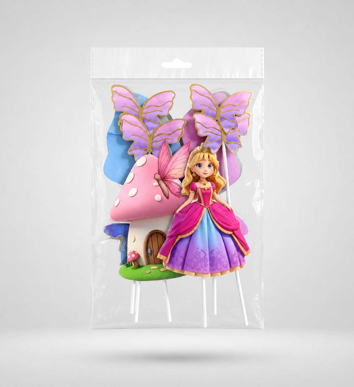 Premium Fairytale Theme Paper Cake Toppers (Ready to Use)