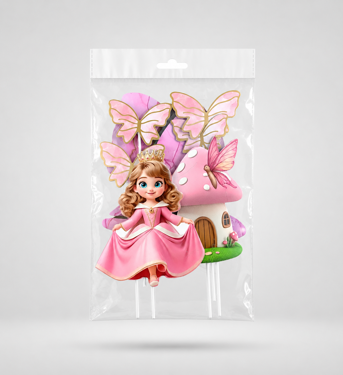 Premium Fairytale Theme Paper Cake Toppers (Ready to Use)
