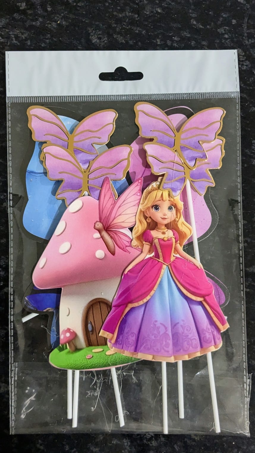 Premium Fairytale Theme Paper Cake Toppers (Ready to Use)