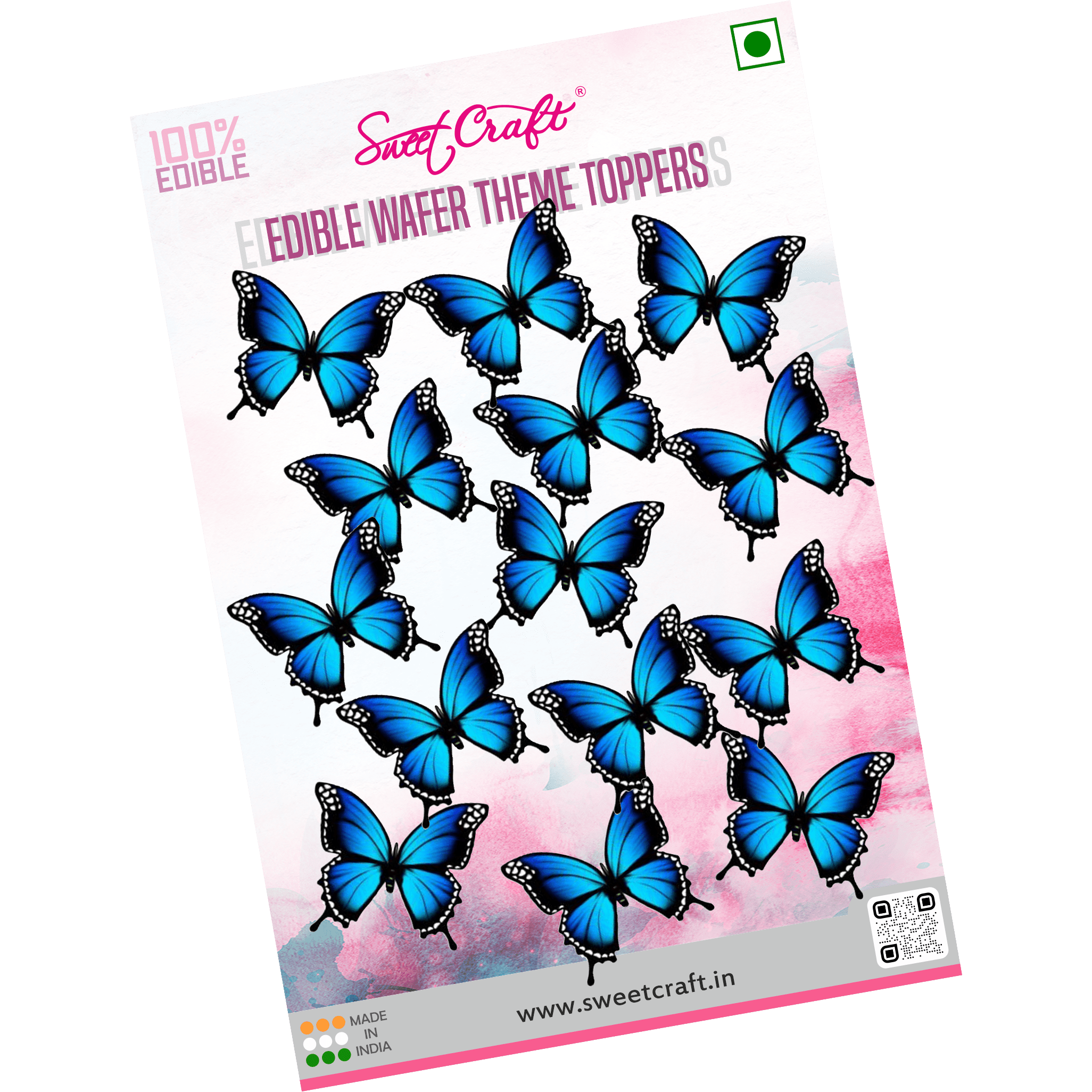Edible Wafer Butterfly Pre Cuts (Blue)