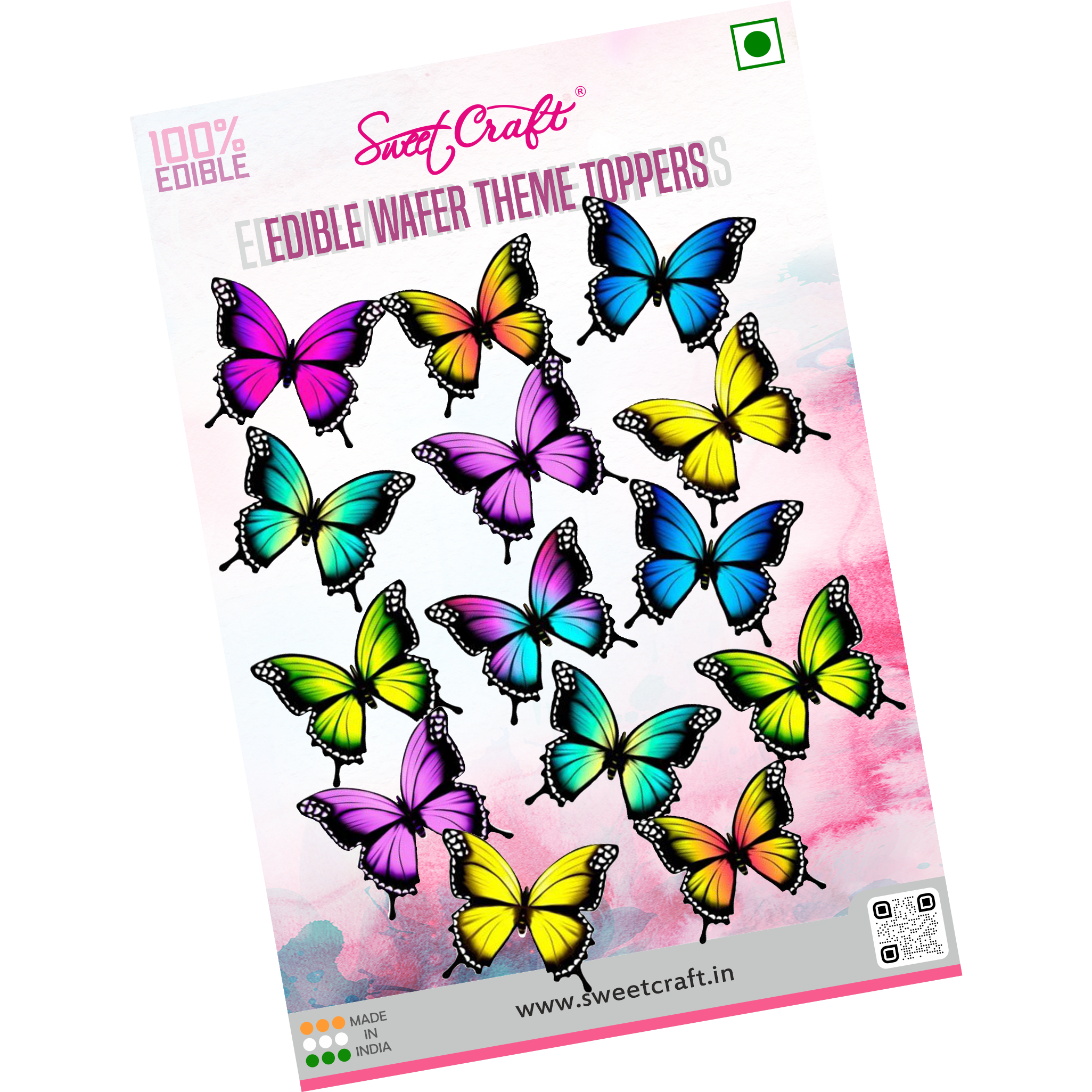 Edible Wafer Butterfly Pre Cuts (Multicolor)